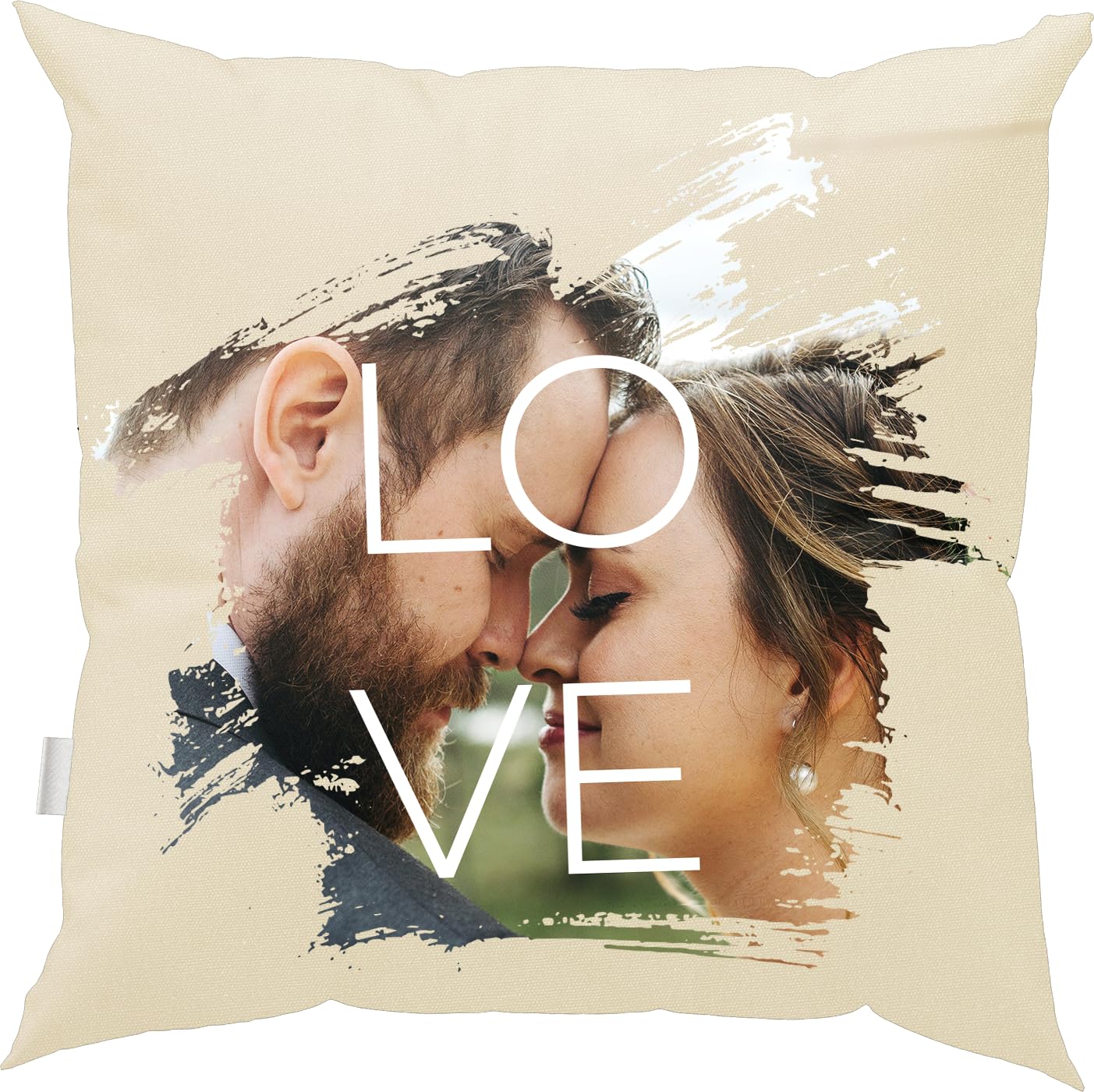 Personalised Valentines Gift Cushion Cover: Custom Pillow Gifts For Her Him On 100% Washed Cotton Canvas Style 5