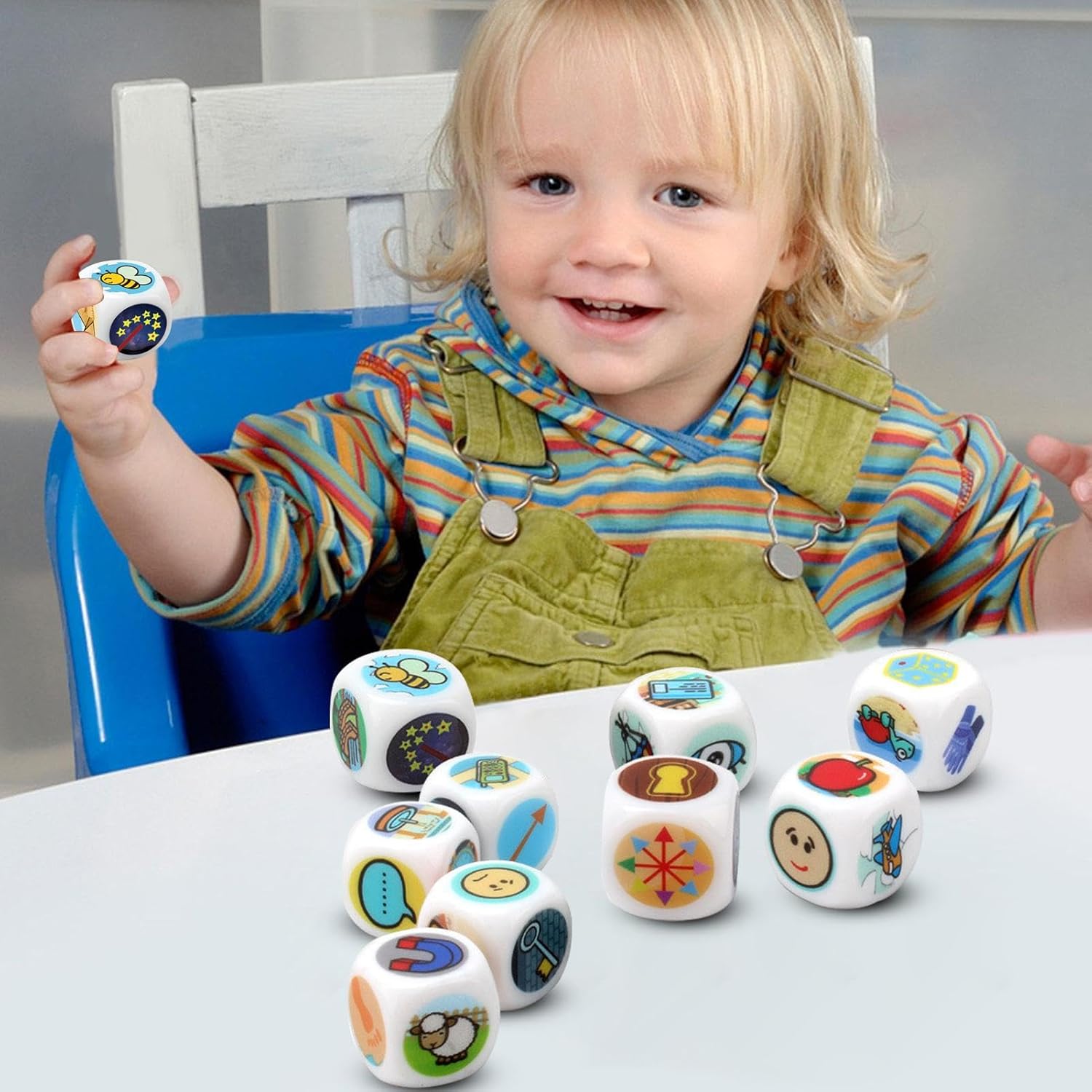 Story Dice for Kids, 9X Storytelling Cubes | Unlimited Story Combinations, Convenient to Carry 54 Images Iconic Storytelling Game Dice for Early Education