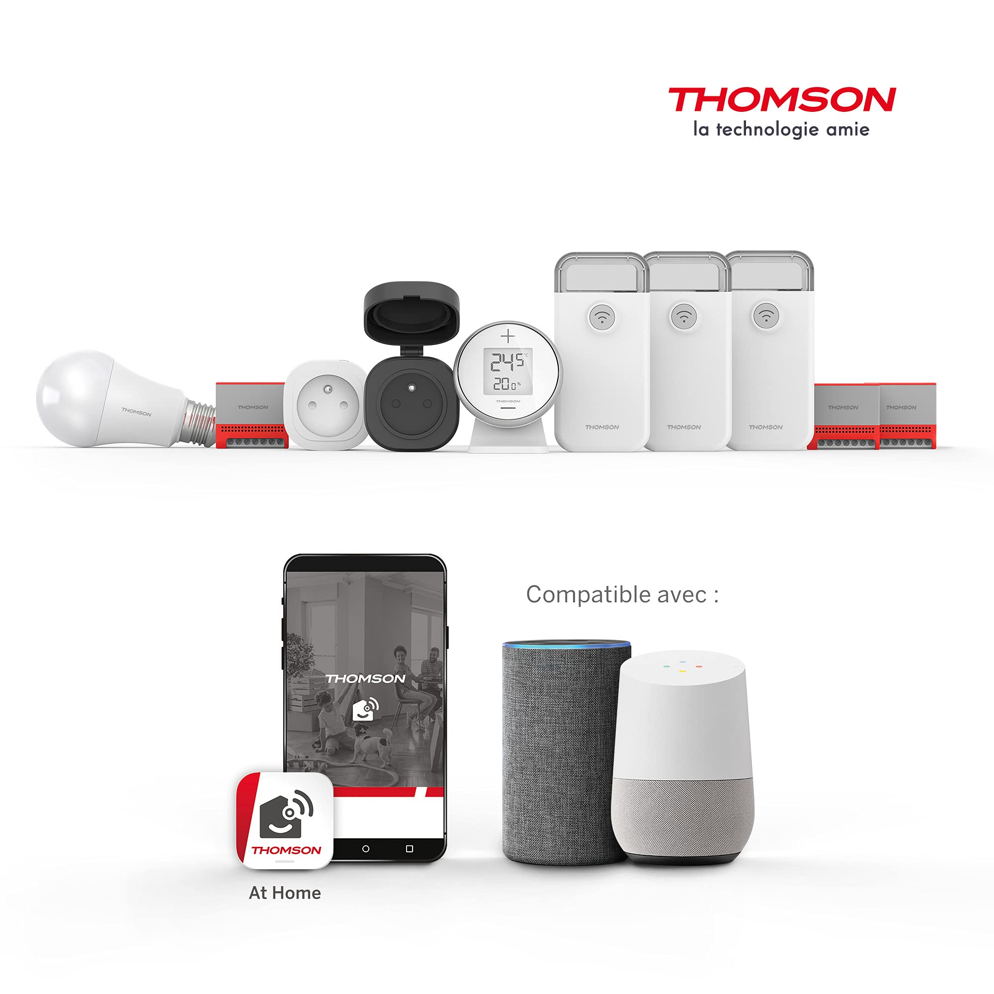 Thomson Module de commande Wifi pour volets roulants et stores compatible assitants vocaux