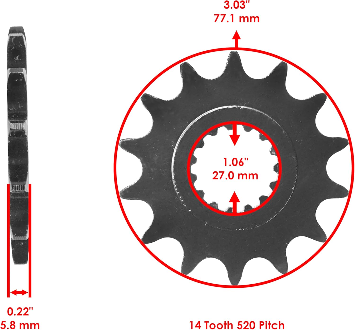 Caltric O-Ring Blue Drive Chain & Sprockets Kit Compatible with Yamaha Yfz450R Yfz-450R 2009-2014