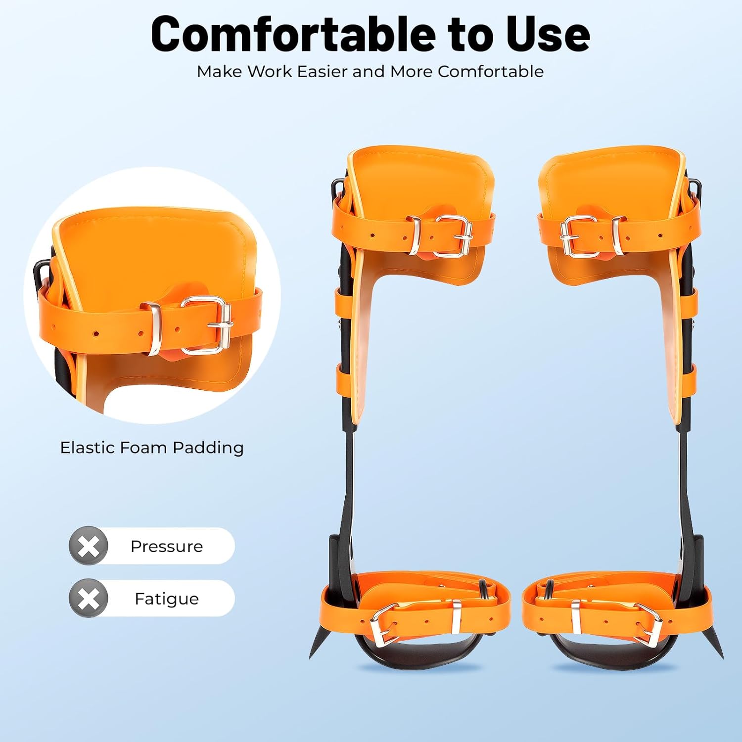 Tree Climbing Spikes for Tree Work Adjustable Tree Climbing Gear, Arborist Tree Climbing Equipment with Ankle Straps for Picking Fruit Outdoor Jungle Survival Sport