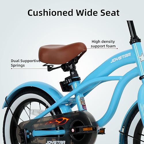 Miniatura 3 de JOYSTAR 12" 14" 16" Kids Cruiser Bike for Ages 2-7 Years Old Girls & Boys, Kids Bike with Training Wheels & Coaster Brake, Single Speed Cruiser