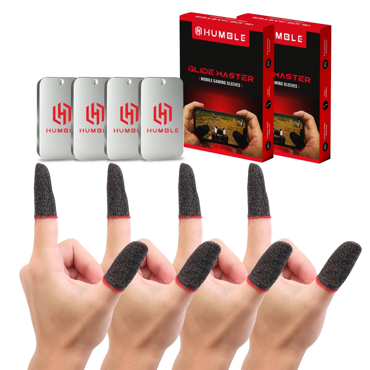Humble Gaming Thumb & Finger Sleeves – Anti-Slip, Sweat-Proof, High Precision for PUBG, COD, Freefire & Other Mobile Games – Breathable, Washable & Universal Fit – 4 Pairs (8 Pcs)-image-41
