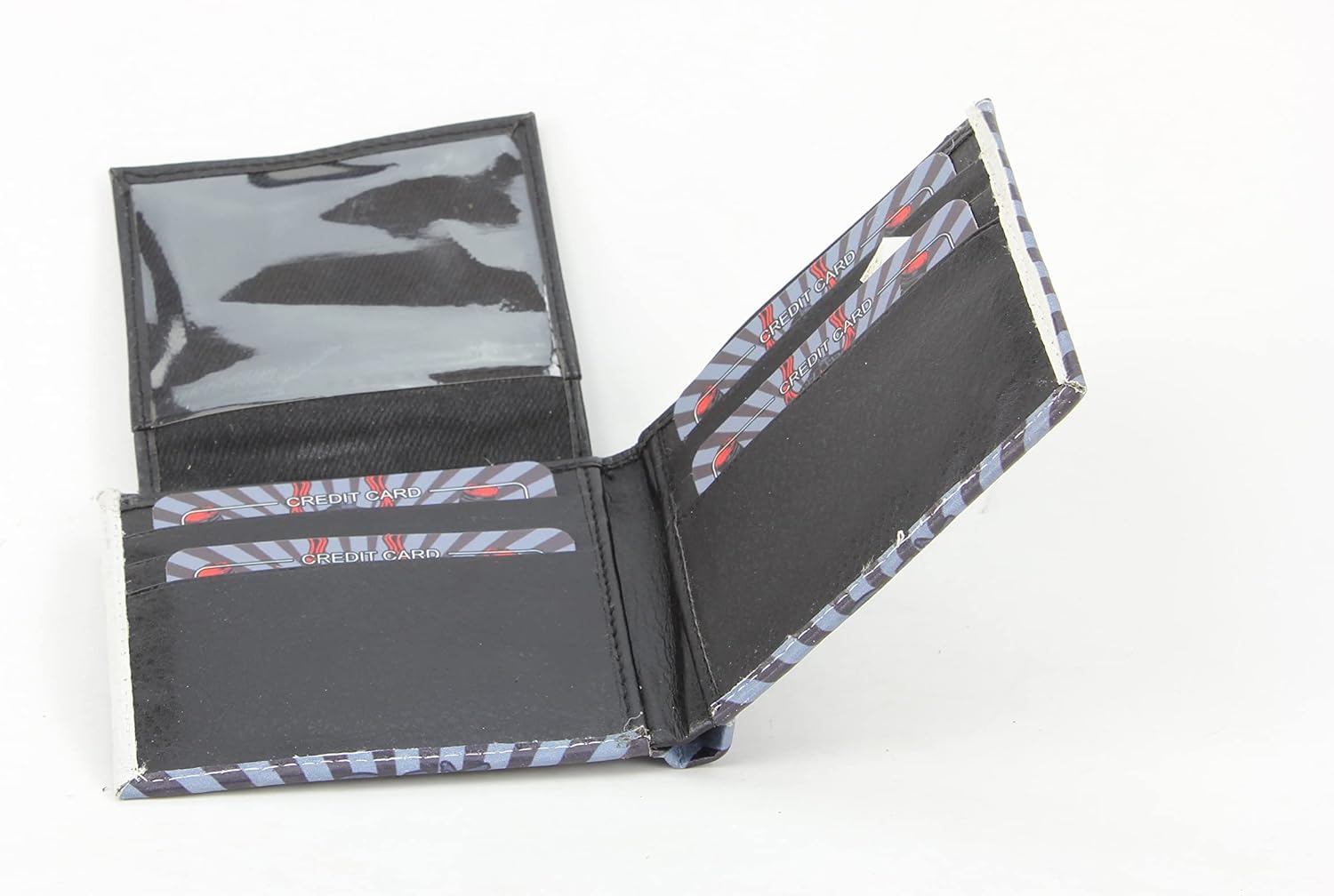 Leather Impressions Vegan Leather Wallet - Anime Print Bifold Mens Wallet With Top-Flap 2 ID Windows, 6 Cards, 2 Inner Slots & 2 Cash Pockets - Timeage Slim Mens Wallet for Men & Gift Box image 3
