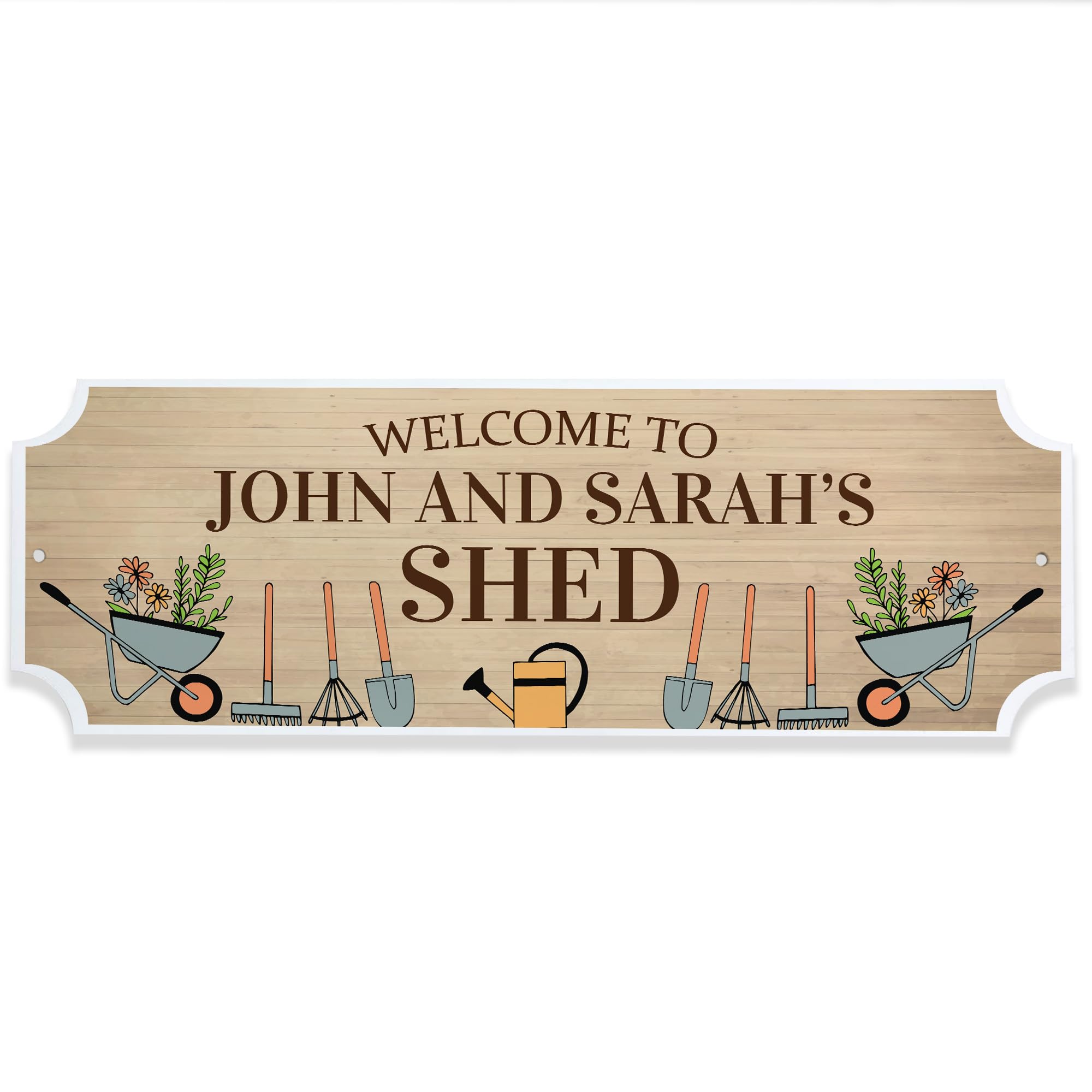 Red Ocean Personalised Garden Shed Sign Welcome To The Shed Plaque Outdoor Summer House Garden Signs 300x100mm Plaque For Fence Wall Patio Shed