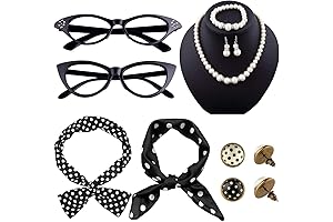 Complete Your 50s Enchantress Ensemble with Our 12-Piece Costume Accessory Set