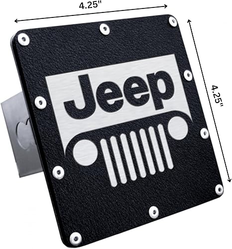 Miniatura 8 de Au-TOMOTIVE GOLD, INC. Enchufe de enganche negro resistente de clase III con licencia oficial para Jeep Grill