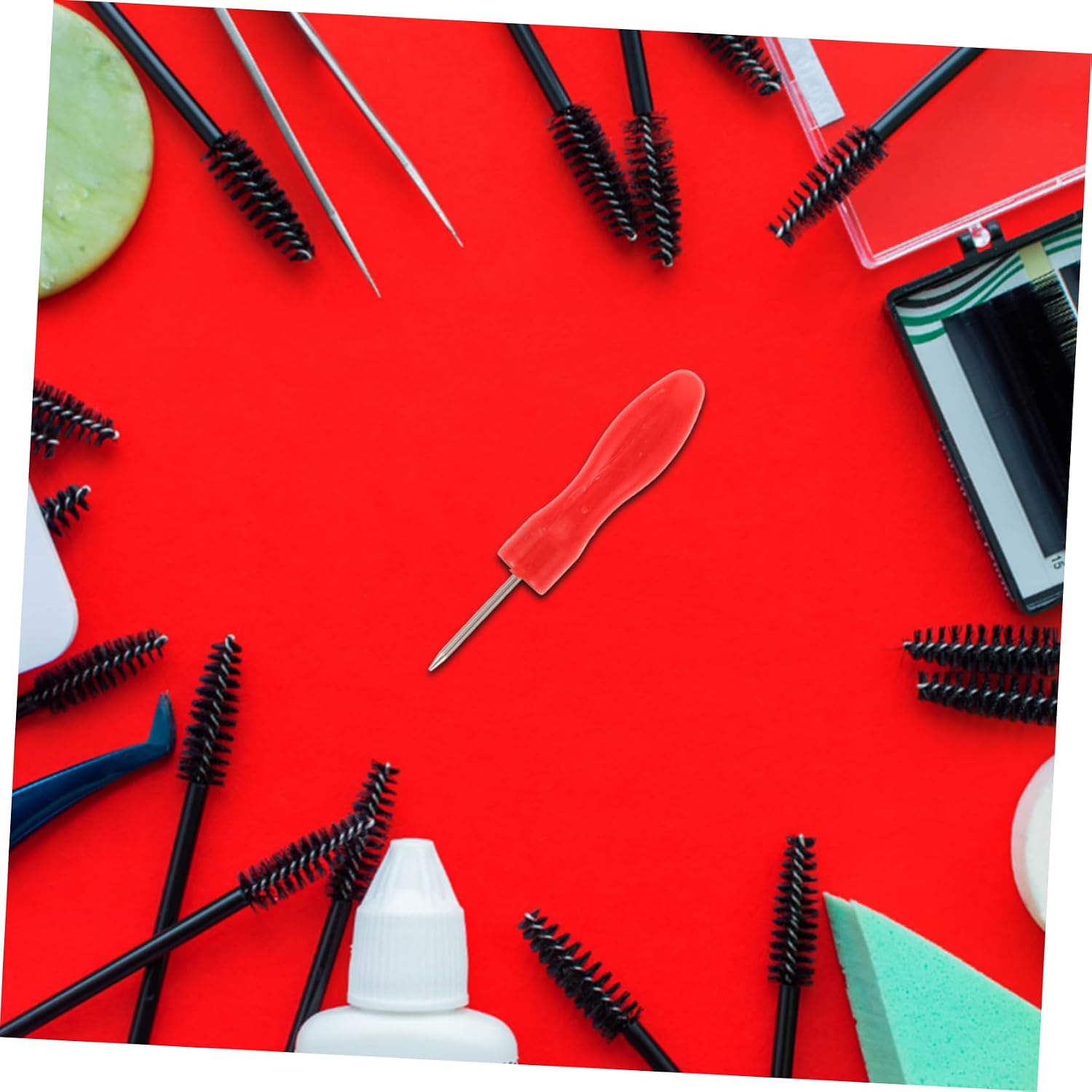 Ipetboom 10pcs Ergonomic Handle Glue Bottle Opening Needle Nozzle Piercing Needles for Lash Glue