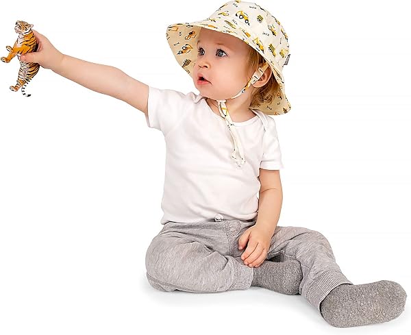 JAN & JUL Baby Toddler Kids Breathable Cotton Bucket Sun-Hat 50 UPF, Adjustable for Growth, Stay-on, Unisex - 4