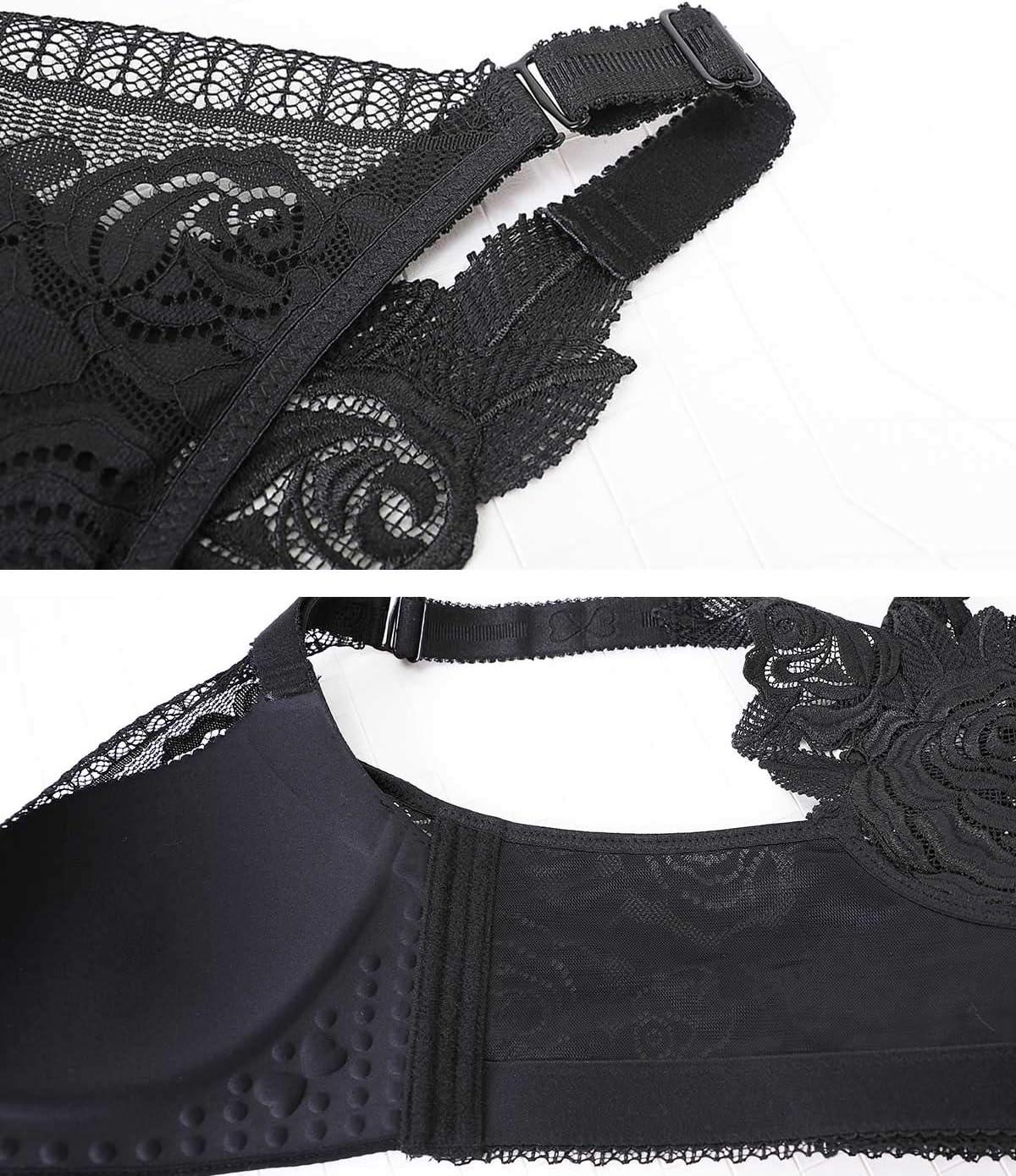 Aivtalk Push Up Bra Wireless Bras for Women Molded Cup Front Opening Plus Size Bra