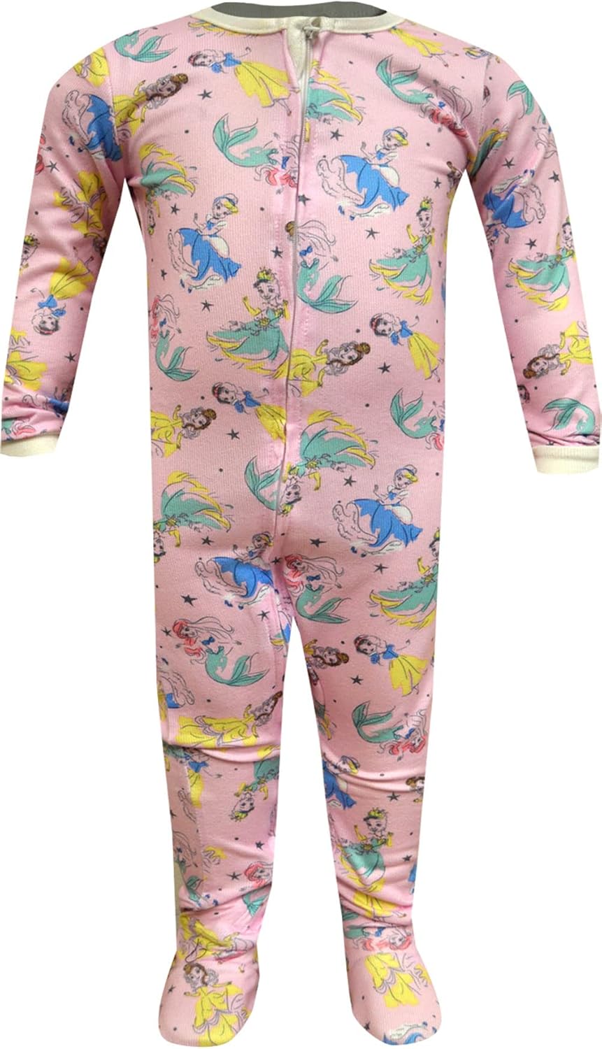 Komar Kids Girls’ Disney Baby Little Princesses Knit Infant Onesie Sleeper