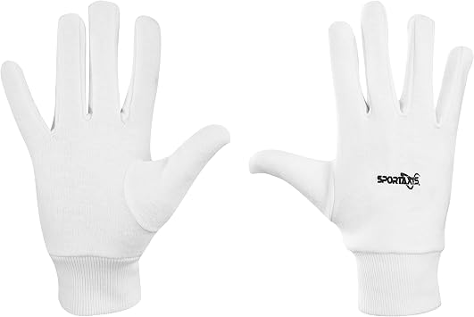 SPORTAXIS 100% Cotton Inner Gloves for Cricket Batting and Wicket Keeping - Comfortable, Breathable, and Durable - White, Full Coverage for Enhanced Protection - Lightweight
