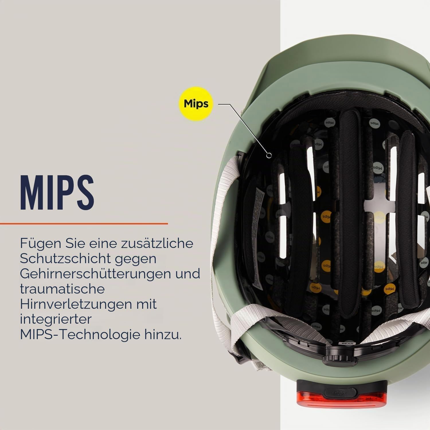 Thousand Chapter MIPS Fahrradhelm für Erwachsene, LED-Rücklicht, Radfahren & Fahrradsicherheitszertifiziert, leicht & flaches Profil, Herren & Damen, abschließbares PopLock