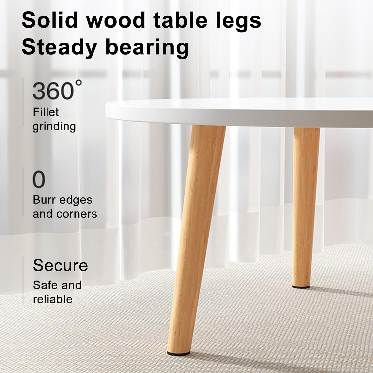 Mesas de centro redondas de madera, pequeñas mesas de salón retro con 4 patas de madera, mesa de centro baja para actividades infantiles, mesa de té pequeña de estilo nórdico para comedor, cafetería