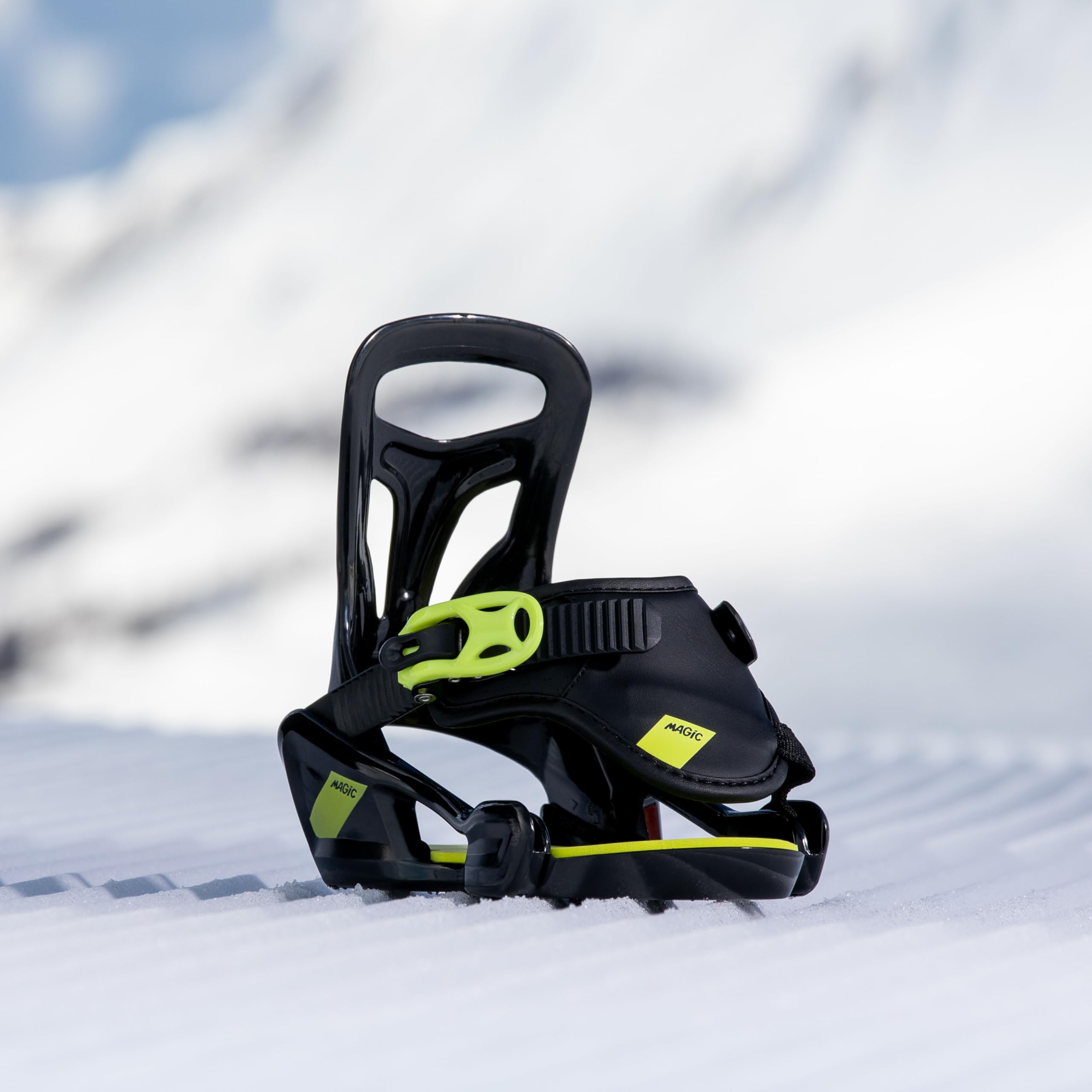 Nidecker Magic Fixations de Snowboard Scamp - Fixations Soft-Flex pour Jeunes avec ajustements sans Outil