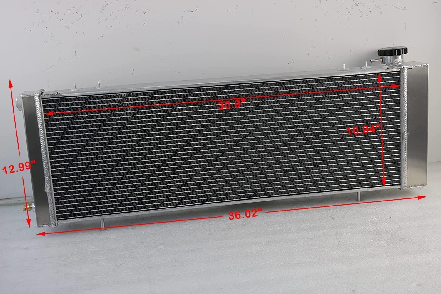 CU1193 Aluminium Radiator 3 Row for 1991-2001 Jeep Cherokee Comanche XJ 2.5 4.0 L4 L6 AT MT, Radiators 92 93 94 95 96 97 98 99