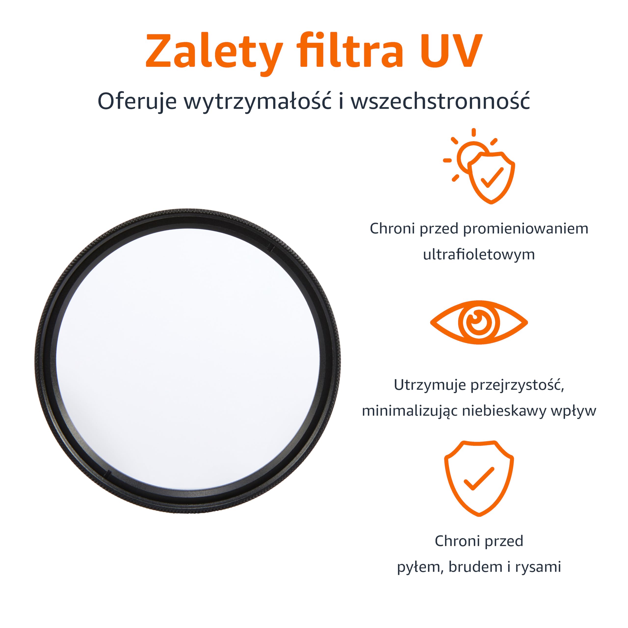 Amazon Basics Filtr z ochroną UV, 52 mm