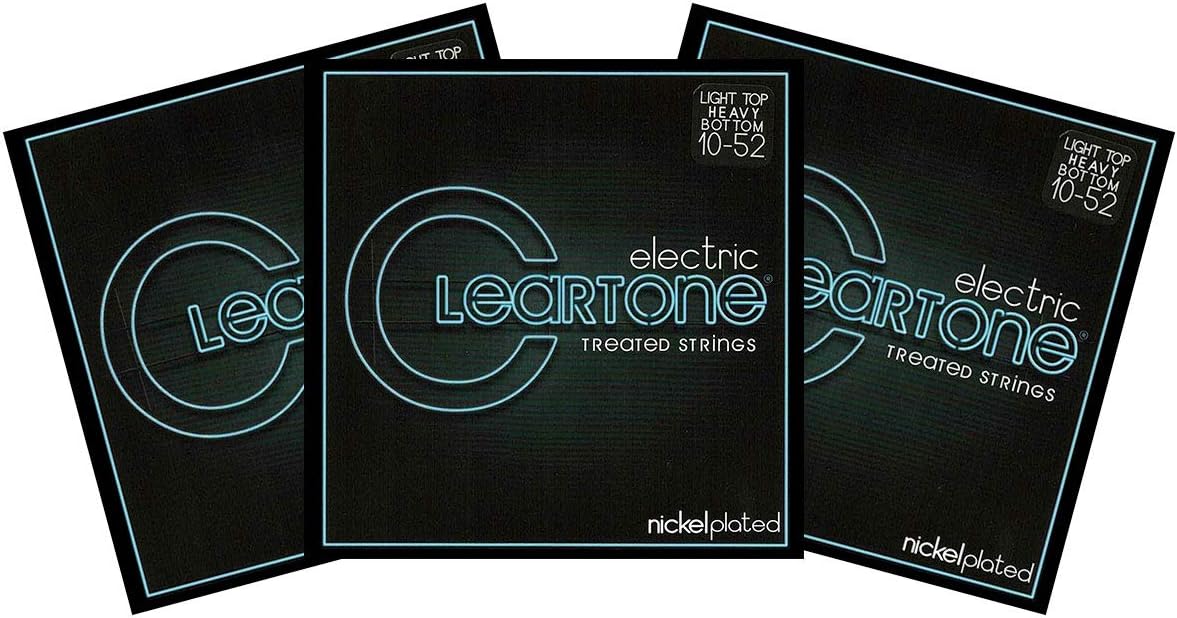 Cleartone Guitar Strings Electric Nickel Plated Light - Heavy 3 Pack 10-52