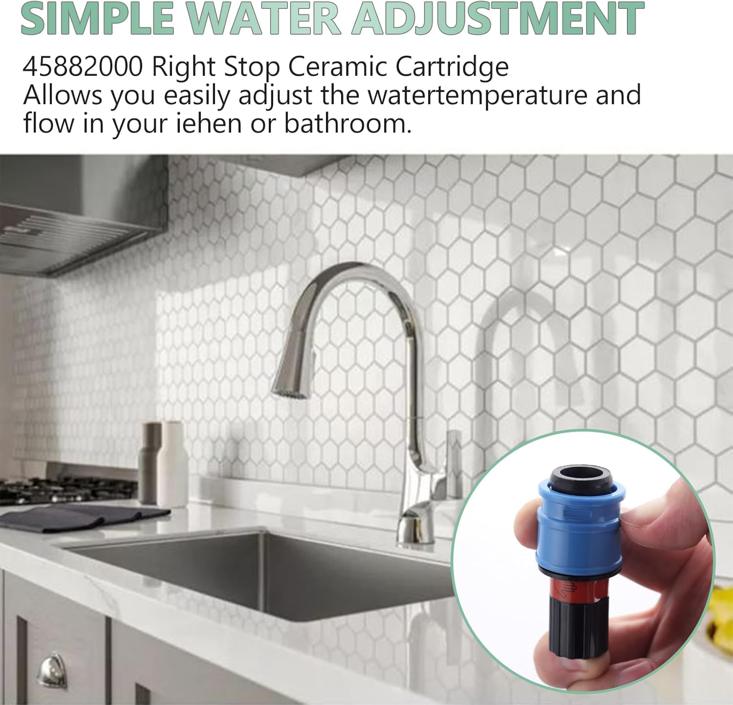 46138000 Faucet Spout Quick Coupling Replacement for Grohe Universal 46138000 46315000 48220000 12365000 64999000 1/2 in（No flow limit）