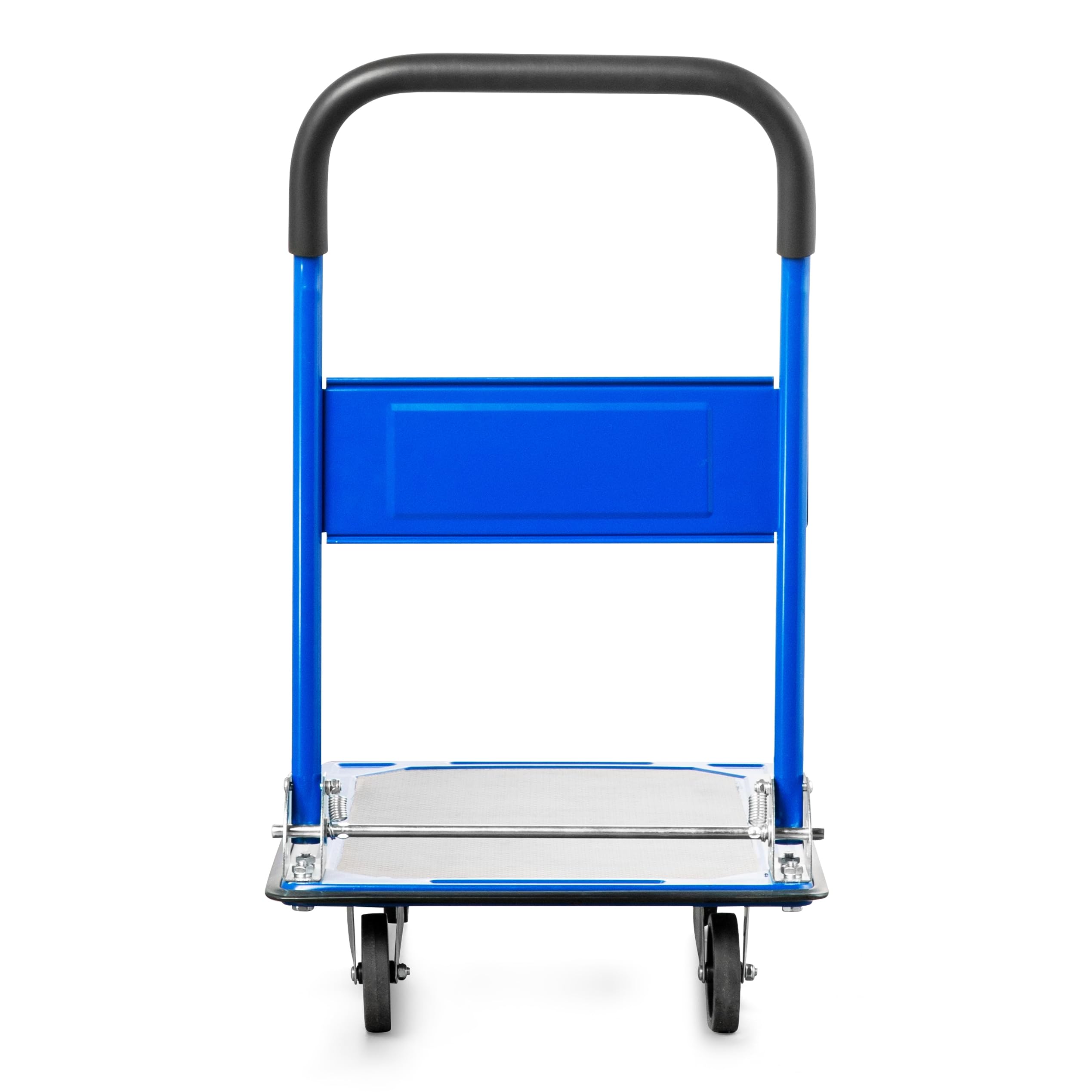 Pallit - Carretilla de transporte plegable en azul, 150 kg de capacidad de carga, carrito portaequipajes con plataforma, revestimiento antideslizante, ayuda al transporte, carretilla manual