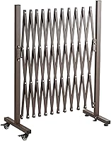 Vista 9 de TECSPACE Barricada de metal expandible industrial, tamaño de expansión 8.2 pies, amarillo y negro, Barricada de seguridad de acero duradero