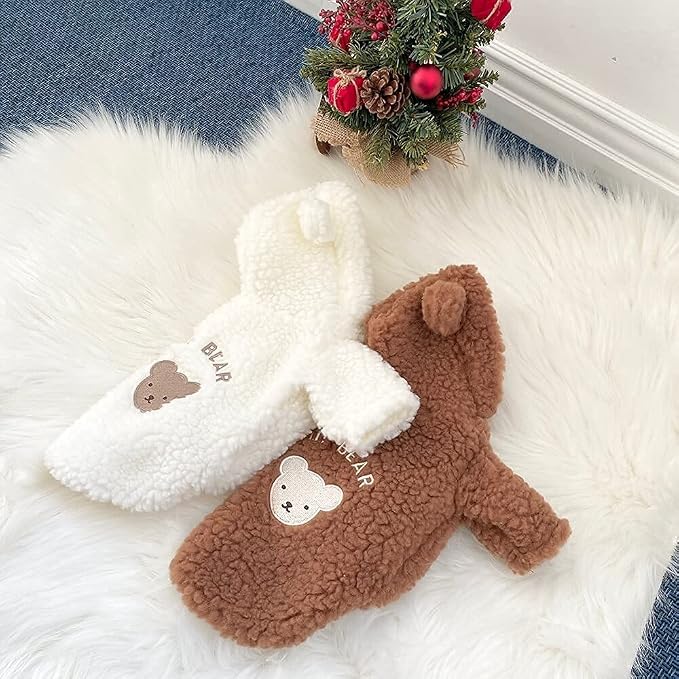 Disfraz de Oso Teddy para Perro QUROXO, Talla S, Color Marrón miniatura 5