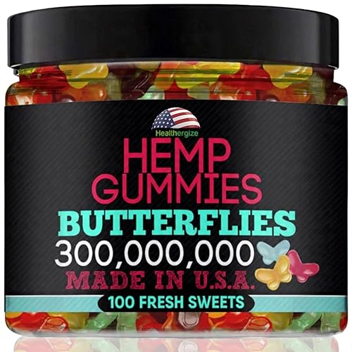 Hemp Gummies Edibles-Delicious Butterflies Gummy Bears-Fresh Fruity Flavors-Natural Candy Peace