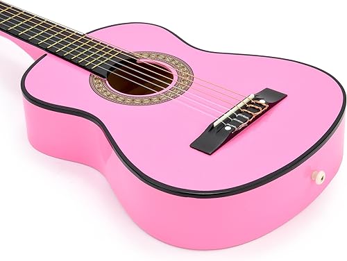 Vista 43 de Guitarra de madera de 30 pulgadas con funda y accesorios para niños, niñas y principiantes - Madera