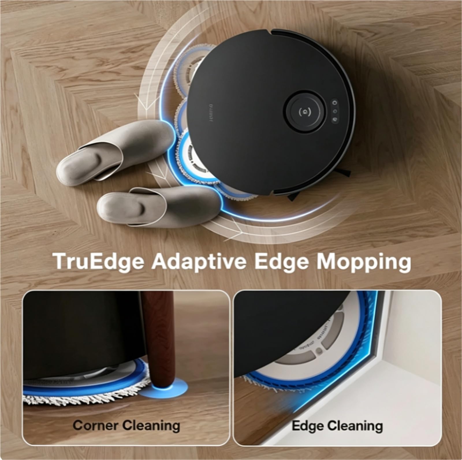 Oryginalny uchwyt na mopa Tru-Edge Tech. Kompatybilny z ECOVACS Robot Odkurzacz, do T30S Combo /T30 Pro/T50 (Max) Omni Akcesoria Części Zamienne (Dodaj Mop 1 para)
