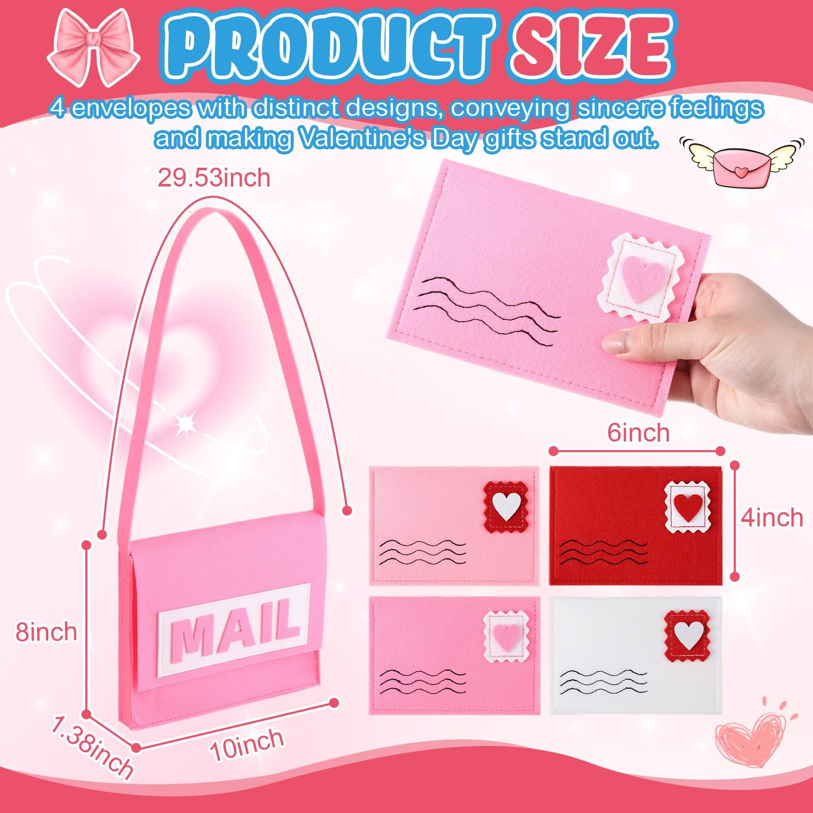 Amazon.com: Libima Felt Mailbox with Envelopes Kids Valentine