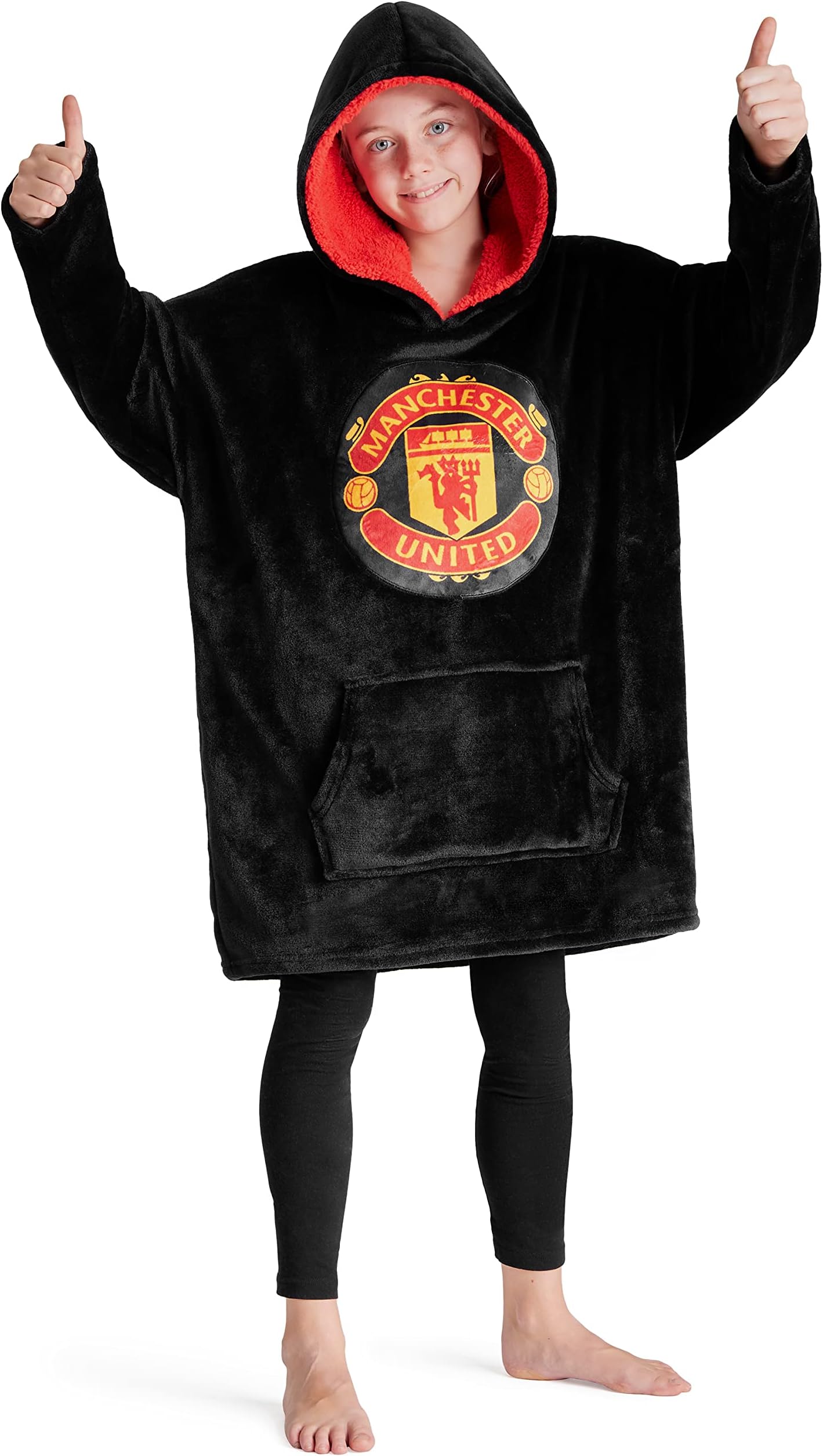 F.C. Boys Oversized Fleece Hoodie, Hooded Poncho, Cosy Loungewear - Gifts for Boys