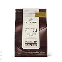 Vista 1 de Callebaut Recipe No. 811 Finest Belgian Dark Chocolate With 54.5% Cacao, 5.51 Pound