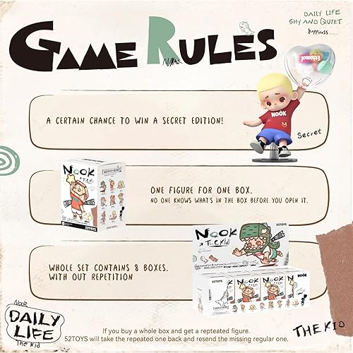 Miniatura 3 de 52TOYS Nook The Kid 1 figura de acción, juguete coleccionable kawaii creativo regalo decoración de habitación decoración de escritorio 3.5 pulgadas,