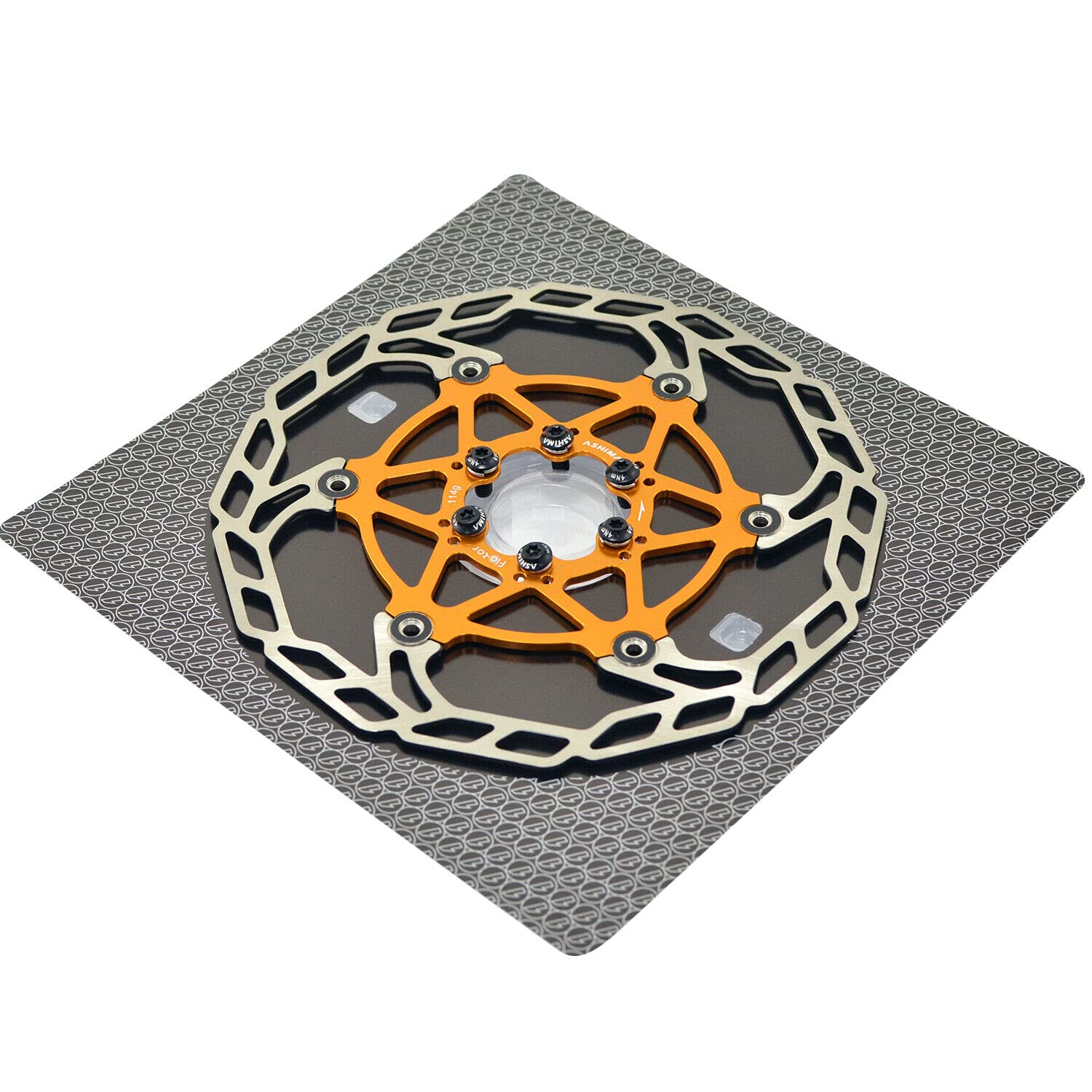 ブレーキ Ashima-LTD Flo-Tor ARF-3 Disc Flotor Rotor 6-Bolt, 180mm, 2PCS, Gold, AS2393 Ashima-LTD Flo-Tor ARF-3 Disc Flotor Rotor 6-Bolt, 180mm, 2PCS