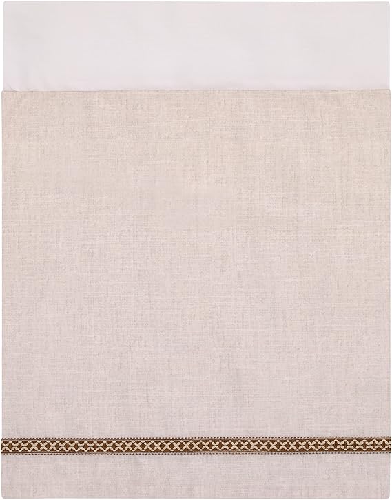 Transform your little one's nursery into a captivating jungle paradise with the help of the Jungle Paradise 4-Piece Nursery Crib Bedding Set. This set includes a cozy comforter, a fitted crib sheet made from 100% cotton for ultimate softness, a stylish crib skirt, and a reversible storage caddy for added convenience. The captivating jungle theme features a mighty lion, sleepy sloth, and spotted leopard, creating a fun and adventurous atmosphere. The bedding set is designed to fit a standard size crib or toddler mattress measuring 28" x 52", ensuring a snug and secure fit. With everything you need for a coordinated look, this bedding set is an essential addition to your baby's nursery. Description by ChatGPT.