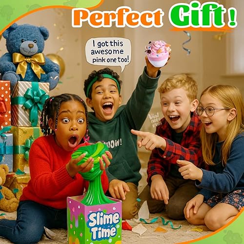 Miniatura 6 de WATERELF Slime con Aroma a Mantequilla para Niñas de 10-12, Slime Grande para Niños Favor de Fiesta Alivio del Estrés, Juguetes Especiales para