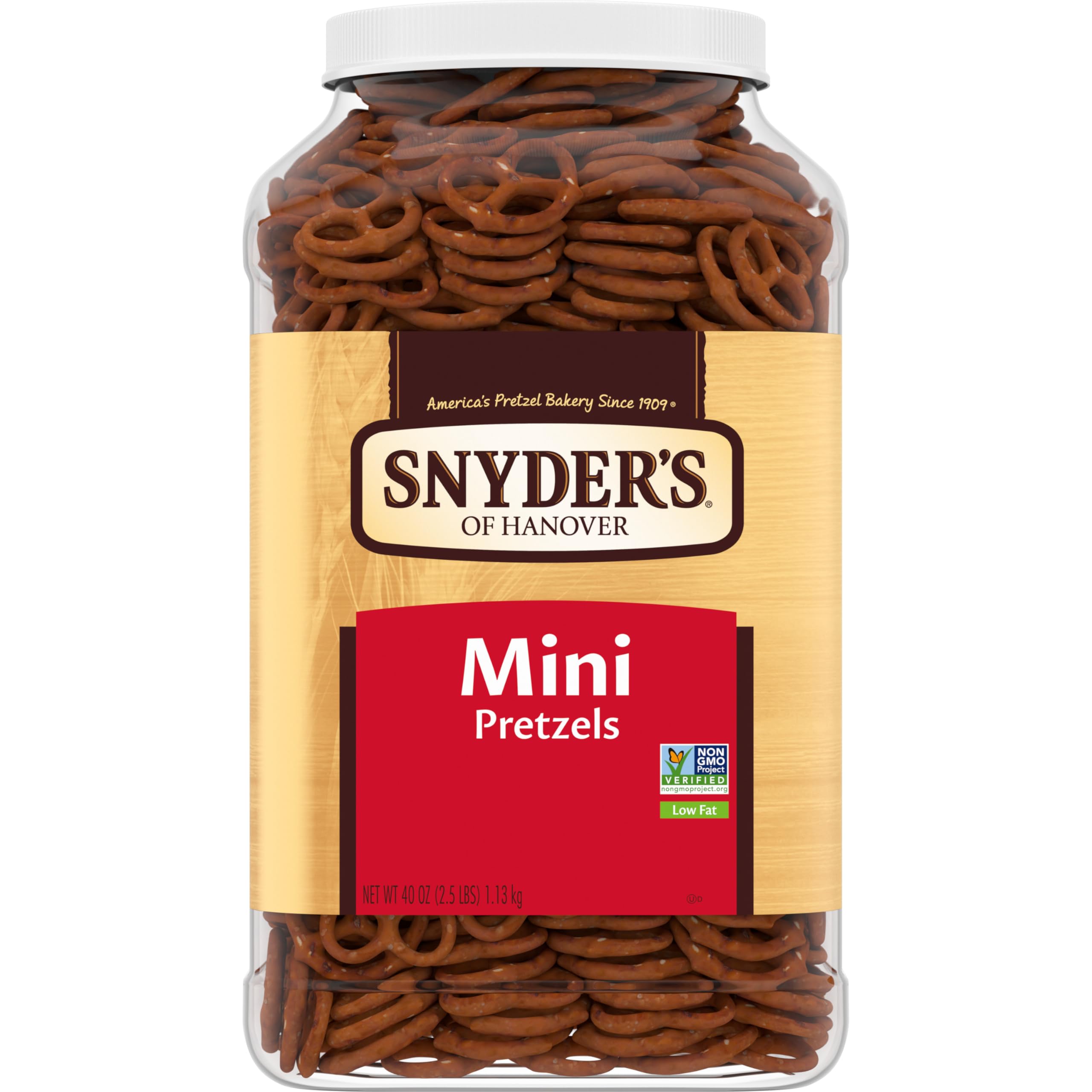 Pretzels, Mini Pretzels, 40 Oz Canister