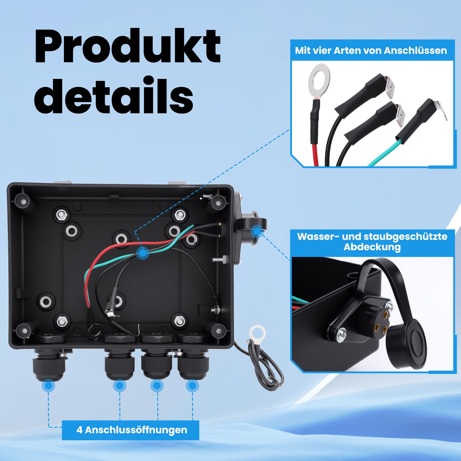 Seilwinden Relais Steuerungssatz 12V 500A mit Steuerbox Funkempfänger 2 Funkfernbedienungen Kabelsatz Wasserdicht IP67 für 8000-17000lbs Elektro Winde Offroad Geländewagen LKW Boot ATV UTV