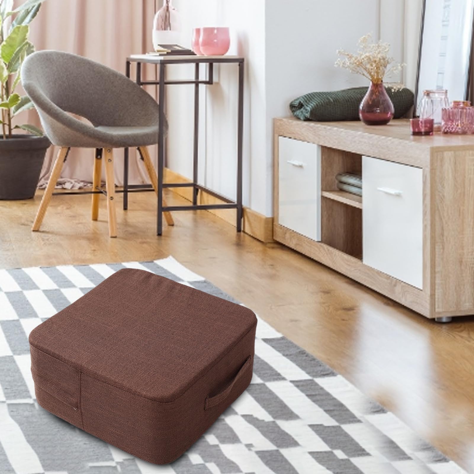 Cuscini quadrati, cuscini per interni, cuscini da pavimento per meditazione, morbidi cuscini con rivestimento lavabile, per trampolini interni, spessi giapponesi