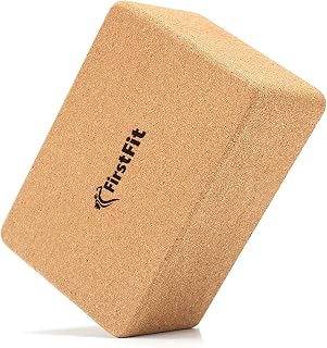 FirstFit Yoga Block | Non-Slip and Supra Grip Natural Cork Yoga Brick | Regular & Handstand Blocks | Wrist Support Wedge |... Price In India