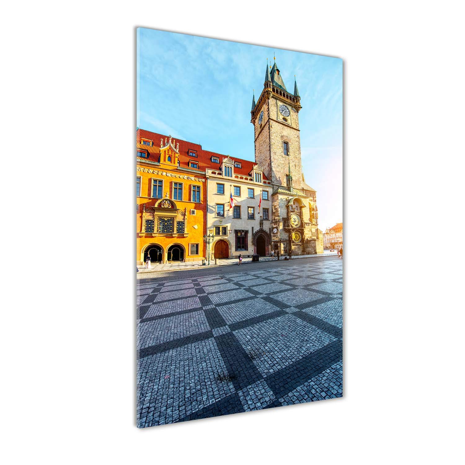 Tableau photo de Prague 60x120cm en verre trempé pour décoration murale luxe