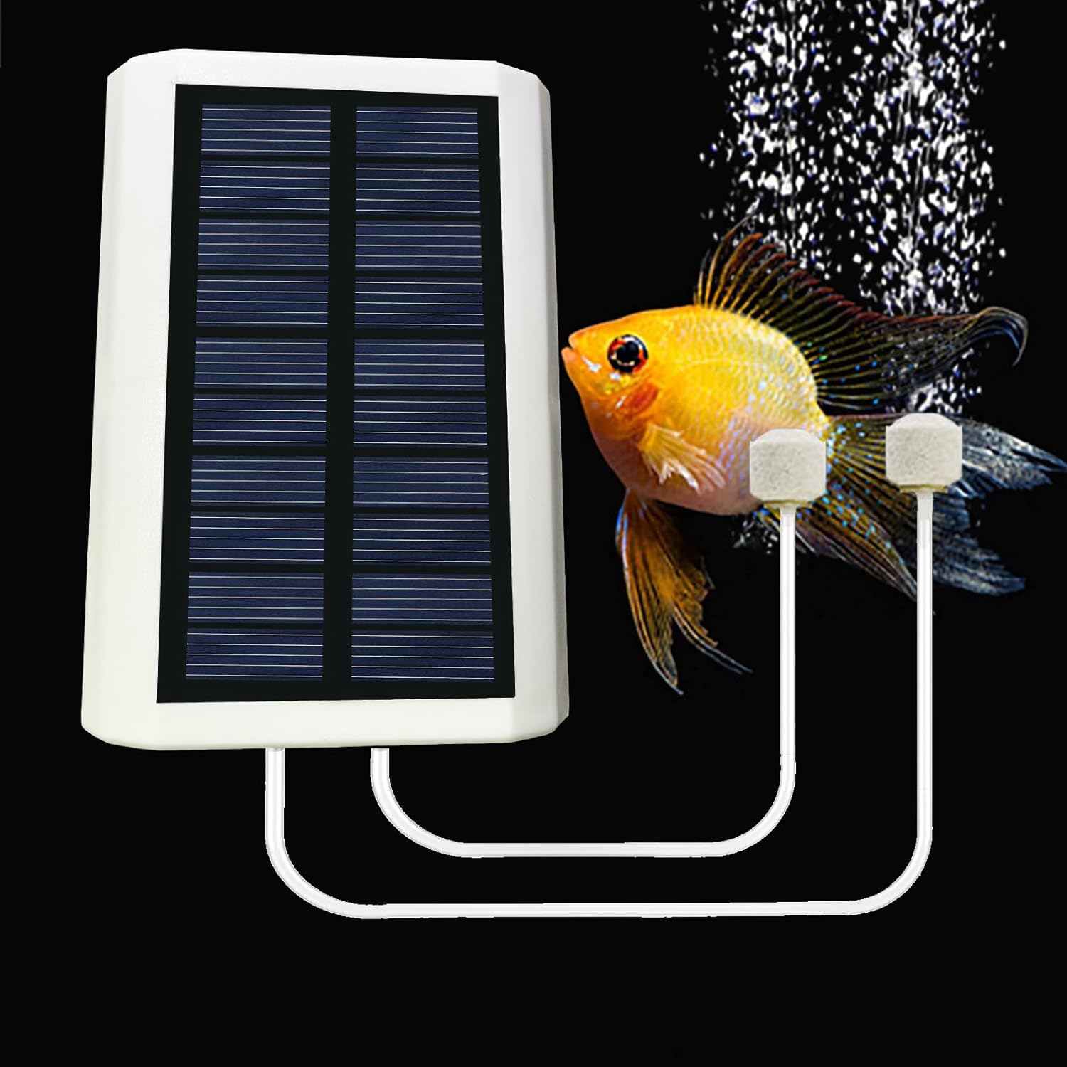 Aquarium Air Pump,Air Pump with Solar and USB Charging