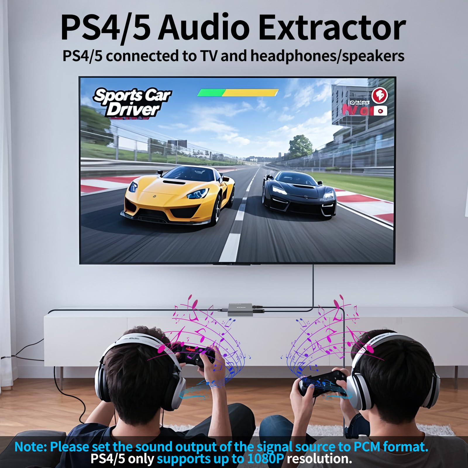 Extractor de audio HDMI 4K60 HDMI a óptico de 3,5 mm AUX adaptador de audio divisor convertidor compatible con HDCP Digital DTS 5.1 PCM