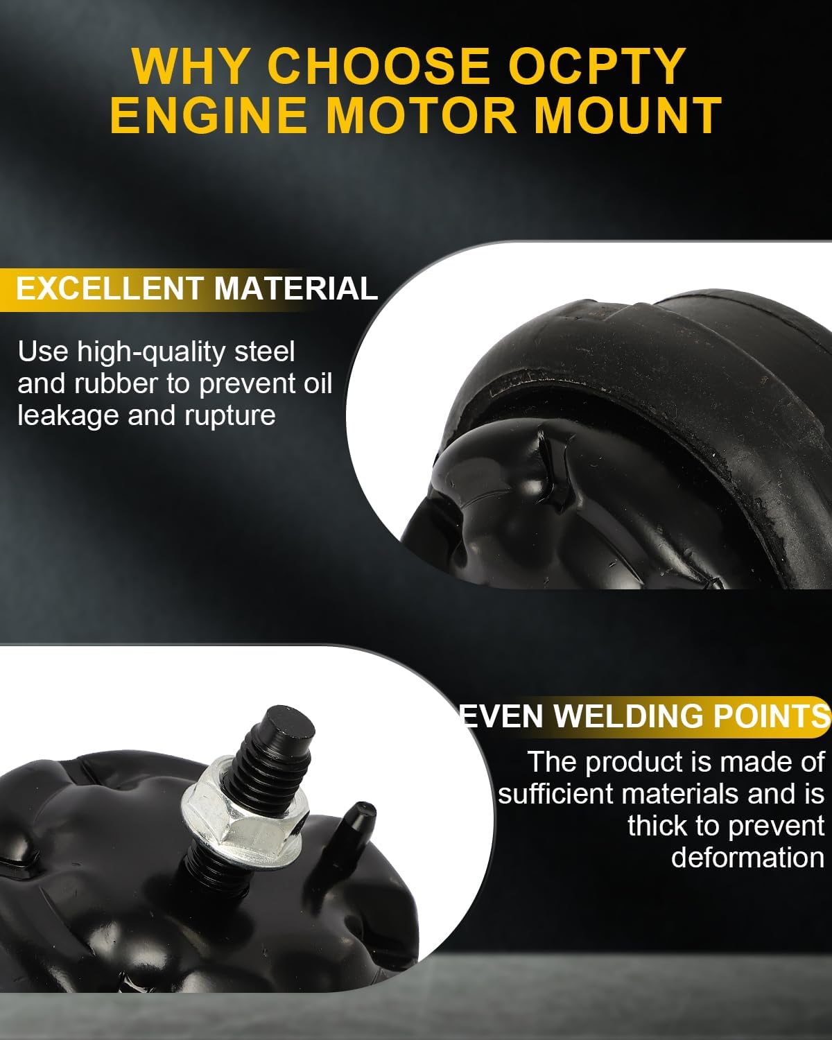 OCPTY Front Engine Motor Mount Set Compatible for Chevrolet Trailblazer & Saab 9-7X & GMC Envoy, Envoy XL & Buick Rainier & Isuzu Ascender & Oldsmobile Bravada, Automatic Transmission # A5137 (2PCS)