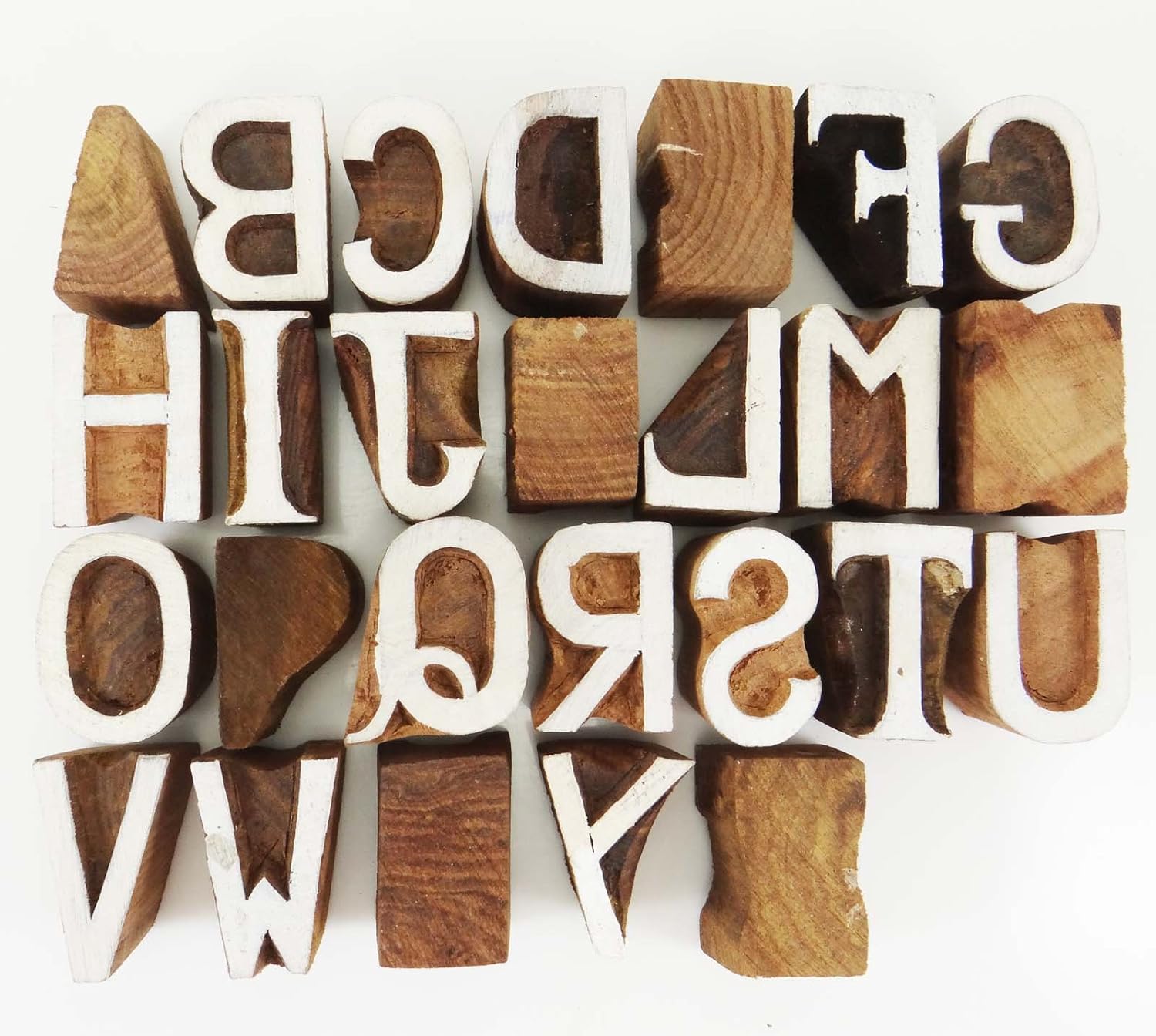 Wooden Stamp Alphabet Decorative Blocks Decorative Blocks Handcarved Stamp