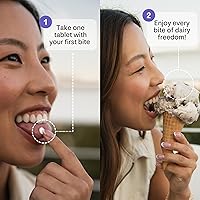 Vista 6 de Milky Píldoras de intolerancia a la lactosa - 10,800 FCC - Alivio lácteo para la intolerancia a la lactosa - Tabletas de enzima lactasa - Hinchazón