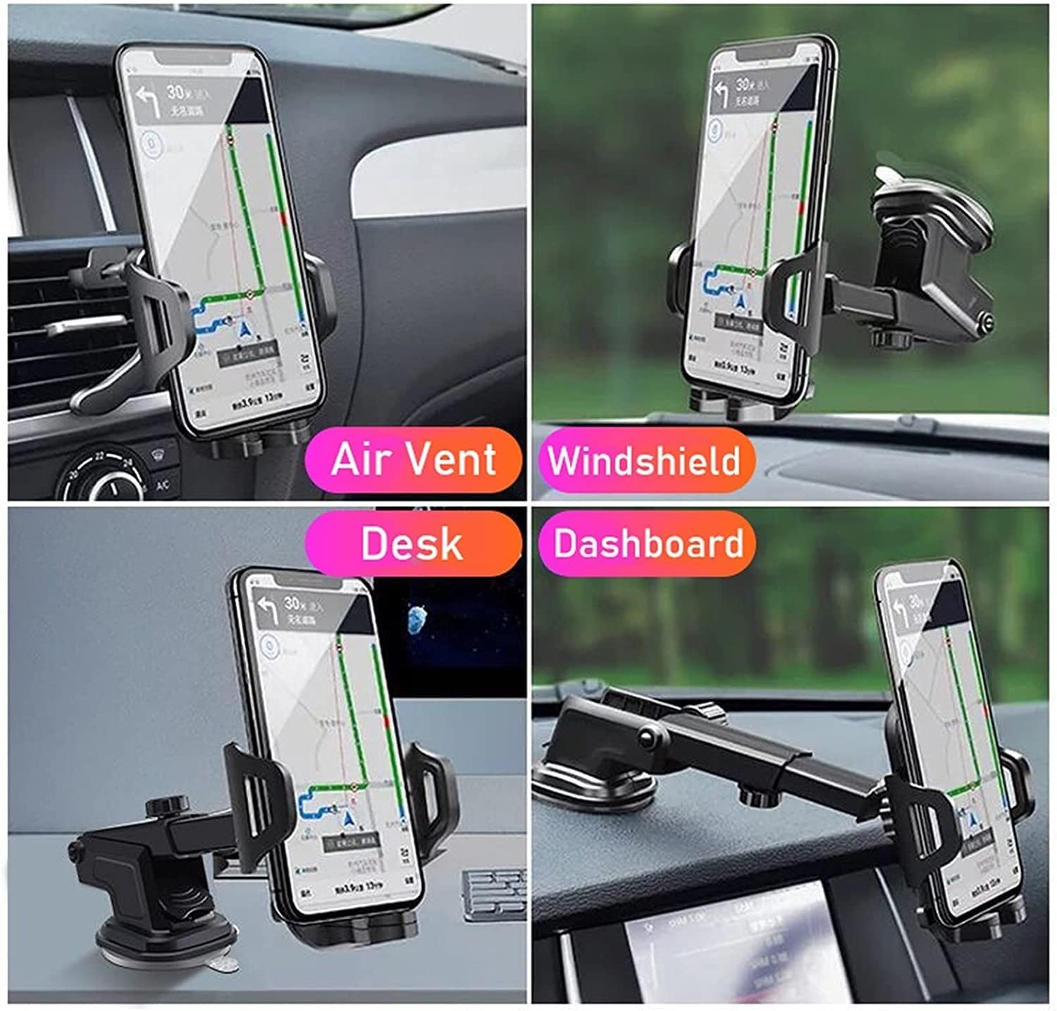 Uchwyt Telefon Auto uchwyt samochodowy na telefon deska rozdzielcza przednia szyba odpowietrznik stojak bez wsparcia magnetycznego 4-6 cali komórkowy GPS Do Samochodu(Style 3)