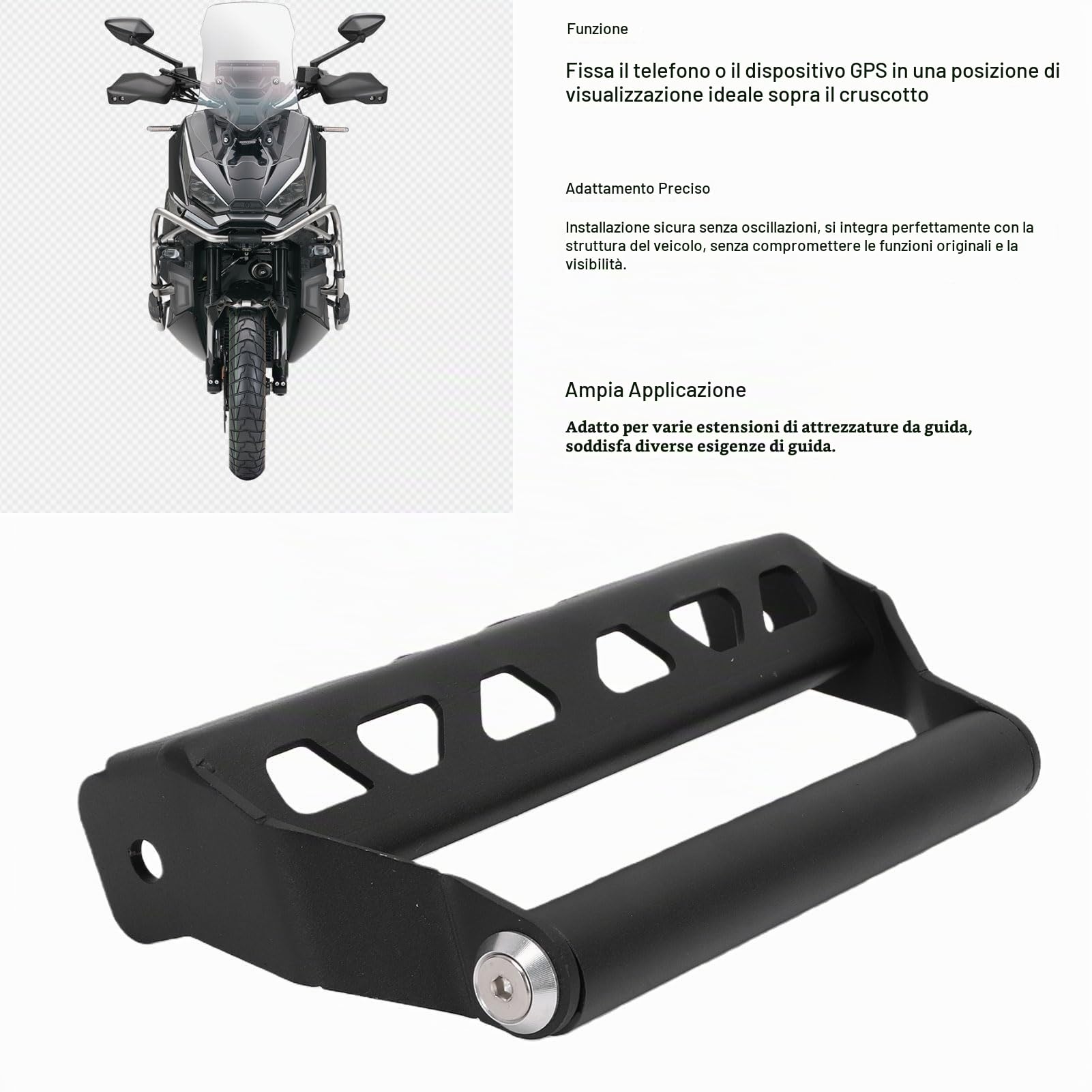 Supporto per Navigatore per Moto con Telefono, per ZONTES 368G 368ZT 2024-2026, Progettato per la Massima Sicurezza e praticità.