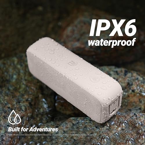 Miniatura 5 de BOGASING Altavoz Bluetooth G6, altavoces inalámbricos portátiles con sonido estéreo fuerte de 30 W, tiempo de reproducción de 35 horas, IPX6