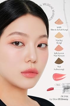 MUZIGAE MANSION 4'lü Far Paleti + Mini Boy Icy Glow (Set) Twist Pot Eye Palette (02 Rich Coral)